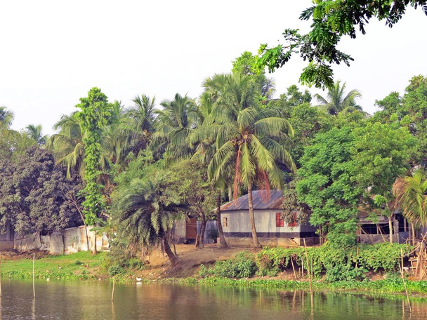 Padma River shore in tiny cultural town of Kushtia, Bangladesh - Photo, Image