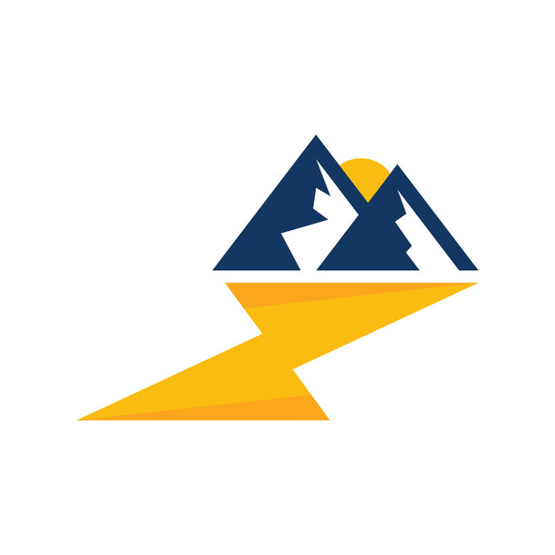 Diseño del icono del logotipo de Mountain Energy
 - Vector, Imagen