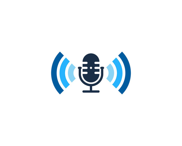 WiFi Podcast ikonra logótervezés - Vektor, kép