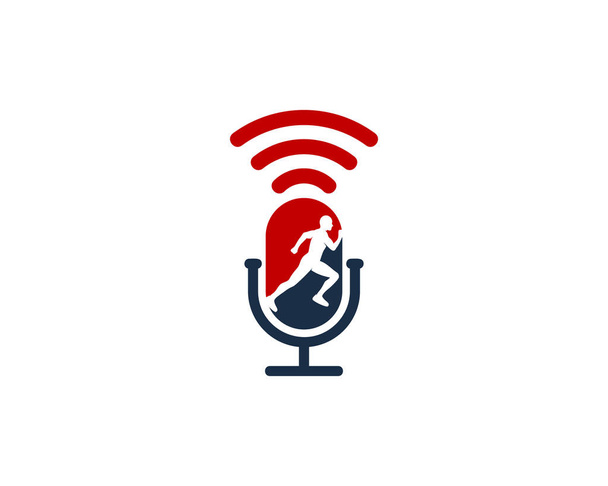 Fuss a Podcast ikonra logótervezés - Vektor, kép
