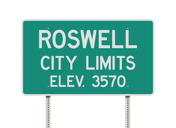 Znak drogowy w granicach miasta Roswell - Wektor, obraz