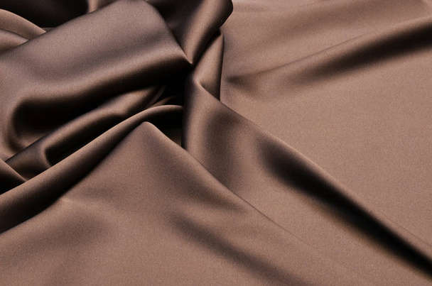 cotton fabric is dark brown with the addition of elastane. - Photo, Image