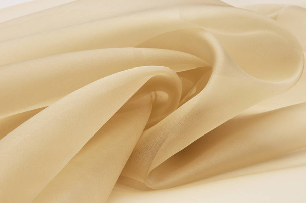 Tissu soie, organza beige
. - Photo, image