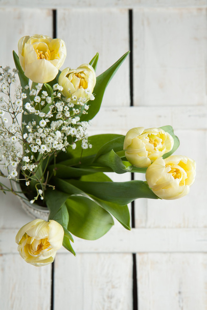bouquet of yellow tulips - Zdjęcie, obraz
