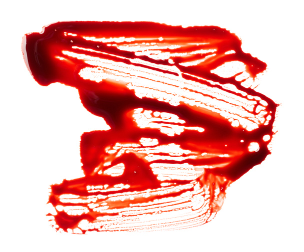 Tache de sang isolée sur fond blanc
 - Photo, image