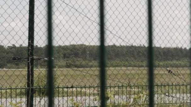 Fence, air field, Frankfurt Airport - Footage, Video