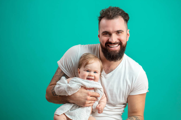 Young father is having fun with his little baby - Photo, Image