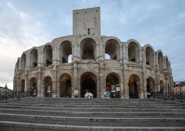 Arles, France - June 26, 2017: The Roman Amphitheater in the old town of Arles in Provence in the South of France. - Fotoğraf, Görsel
