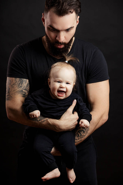 Fathers day. Parenting, fatherhood and love concept - Фото, зображення