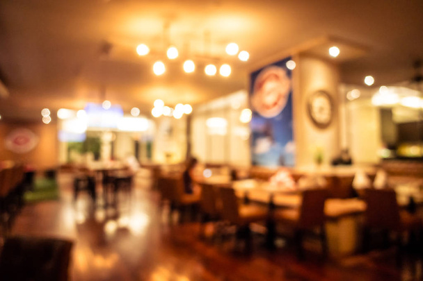 Desenfoque abstracto y desenfocado restaurante y cafetería interior para fondo y superficie
 - Foto, imagen