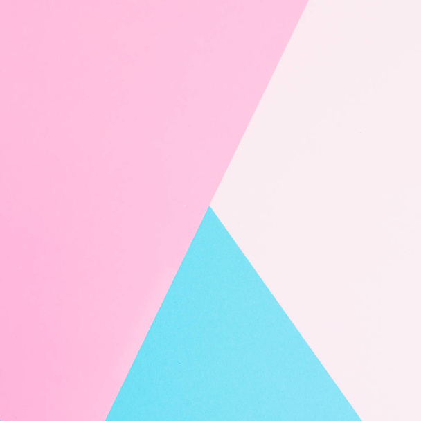 Top view of colored pastel background. Flat lay - Photo, Image