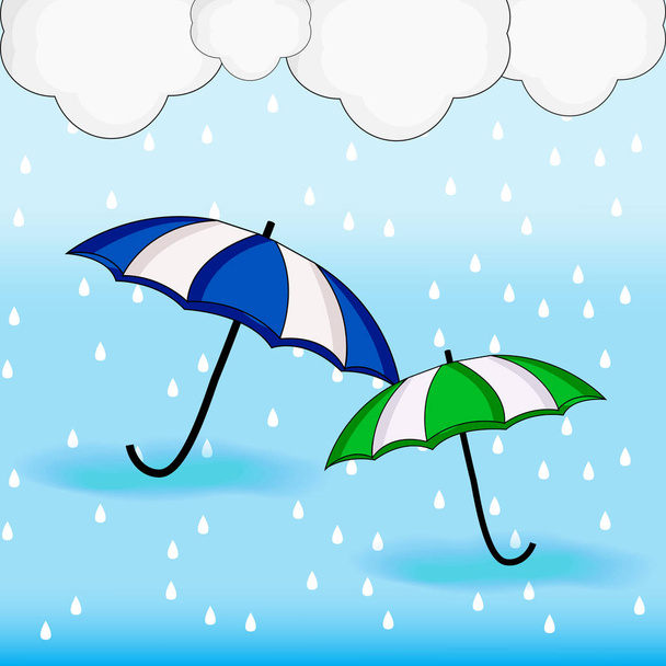 Illustration of Monsoon season background - Vecteur, image