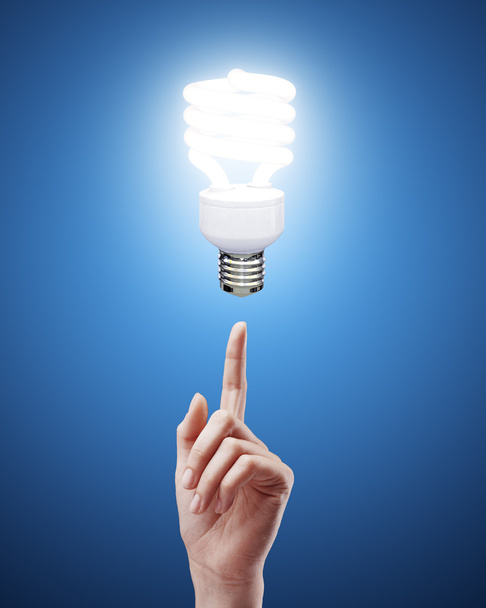 energy saving lightbulb - Фото, изображение