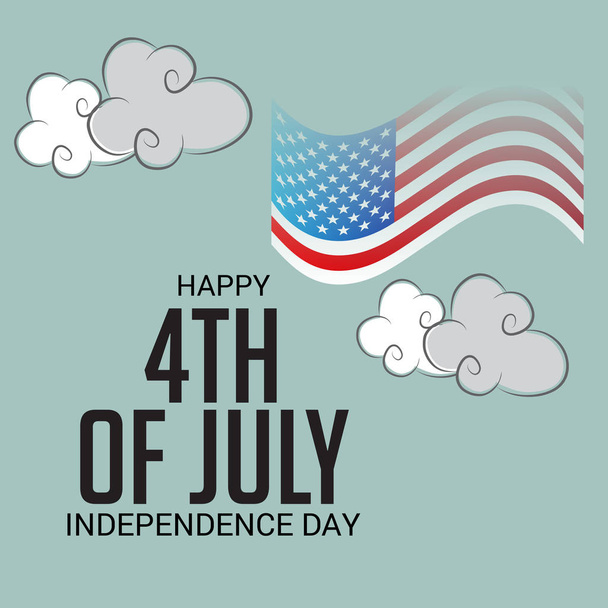 Vector illustration of Fourth of July. 4th of July holiday banner. USA Independence Day banner. - ベクター画像