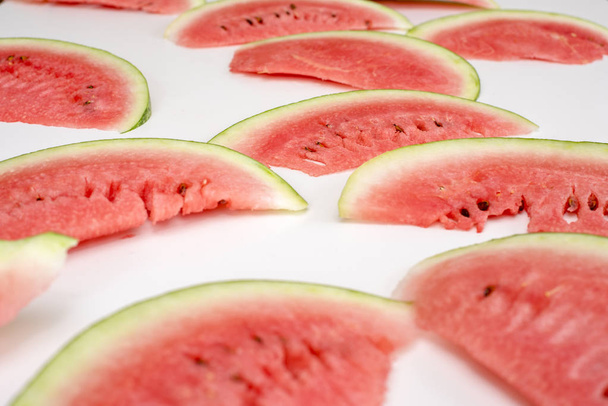 Slices of red delicious juicy watermelon - Foto, Imagen