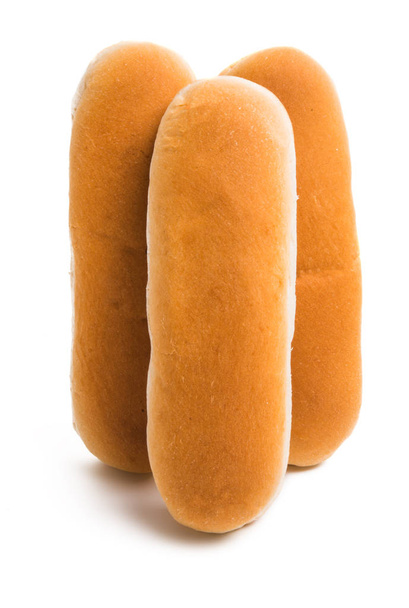 bun for hot dog isolated on white background - Photo, Image