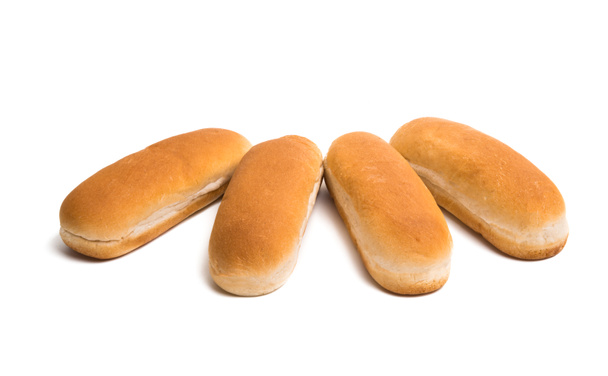 Brötchen für Hot Dog isoliert auf weißem Hintergrund - Foto, Bild