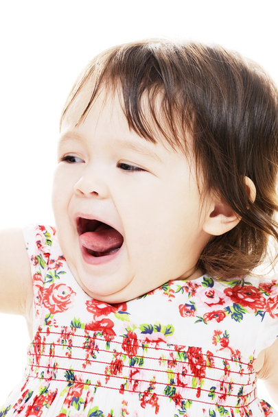 Infant girl laughing - Foto, afbeelding