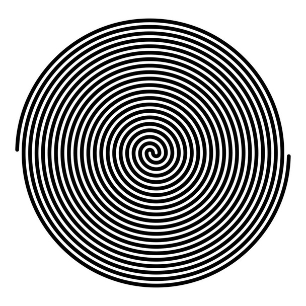Ícone espiral cor preta vetor ilustração estilo plano imagem simples
 - Vetor, Imagem