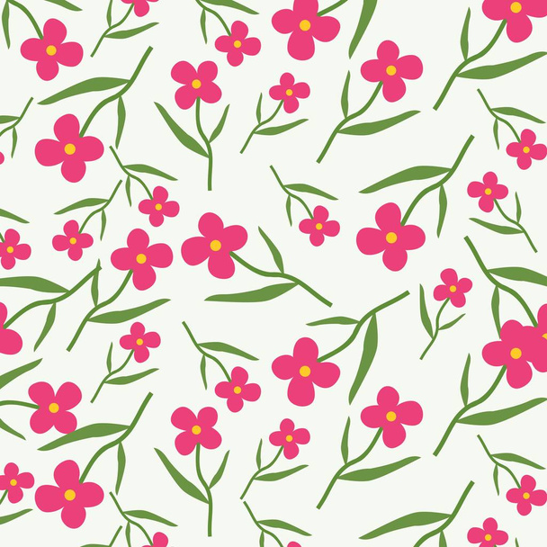 Pink Western Wildflowers in a Spring Background - Vector, Image