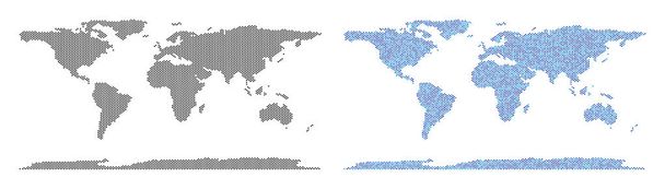 Punkt Weltkontinentalkarte Abstraktionen - Vektor, Bild