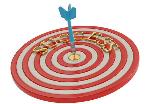 Business concept success target and darts. 3D illustration. - Photo, Image