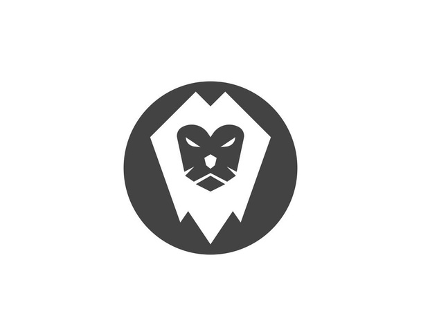 Design de ilustração de ícone de vetor de modelo de logotipo do leão
 - Vetor, Imagem