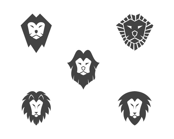 Aslan Logo şablonu vektör simge illüstrasyon tasarımı - Vektör, Görsel