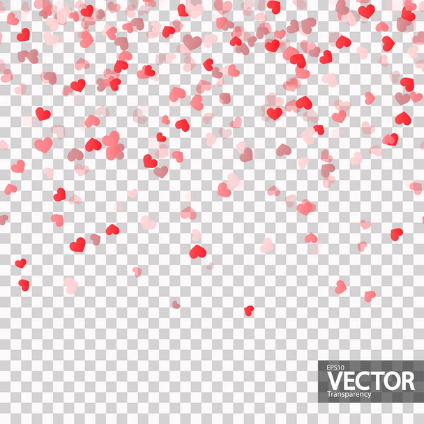 fondo sin costuras con diferentes corazones confeti de colores para el tiempo de San Valentín con transparencia en fil vector
 - Vector, Imagen