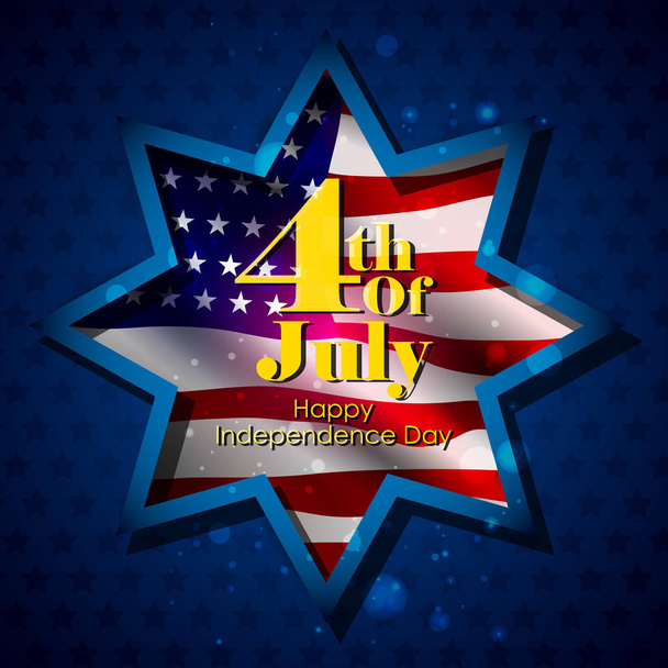 az amerikai függetlenség napja, július 4. - Vektor, kép