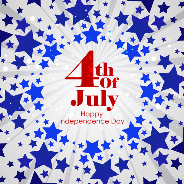 4th July, Independence day of America - Vector, imagen