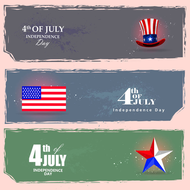 4 juli Independence Day of America achtergrond - Vector, afbeelding