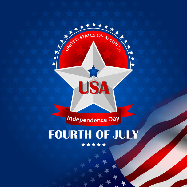 4 juli, Onafhankelijkheidsdag van Amerika - Vector, afbeelding