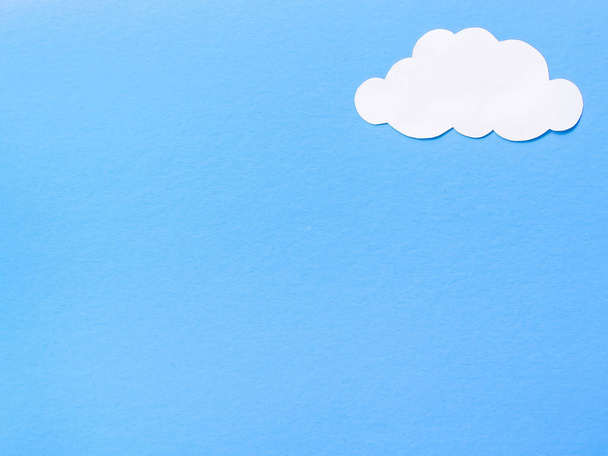 Beautiful air paper clouds on a blue background - Photo, Image