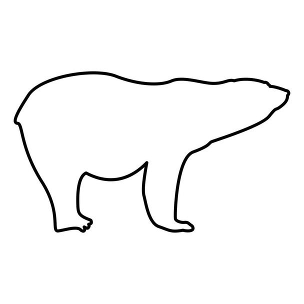 Черный медведь иконка черного цвета вектор иллюстрация плоский стиль простое изображение
 - Вектор,изображение