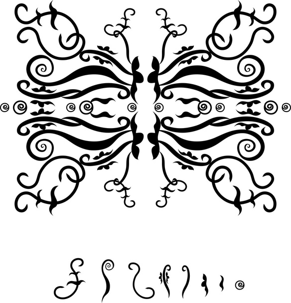 Rahmen mit schwarzem Muster - Vektor, Bild