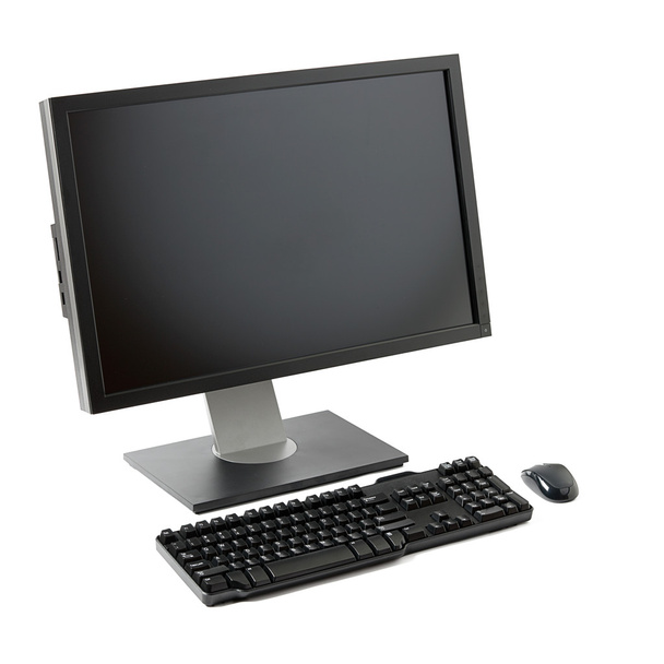 stanowiska komputerowego na białym tle - Zdjęcie, obraz