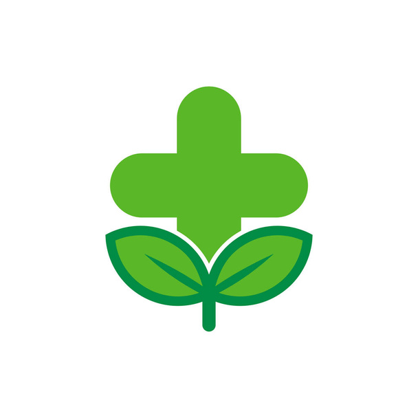 Diseño del icono del logotipo de la naturaleza médica
 - Vector, Imagen