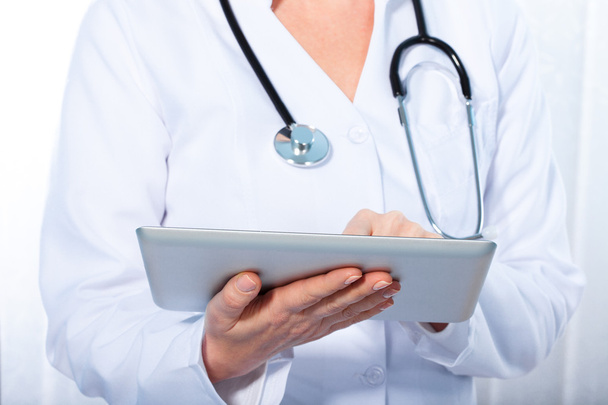 Doctor working with tablet, - Photo, image