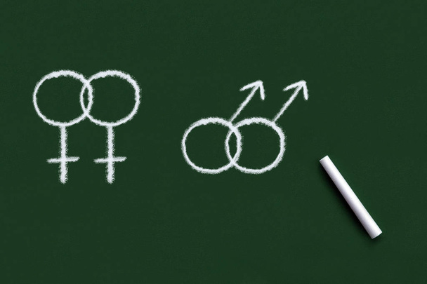 Pohlaví symboly ženské a mužské homosexuality - Fotografie, Obrázek