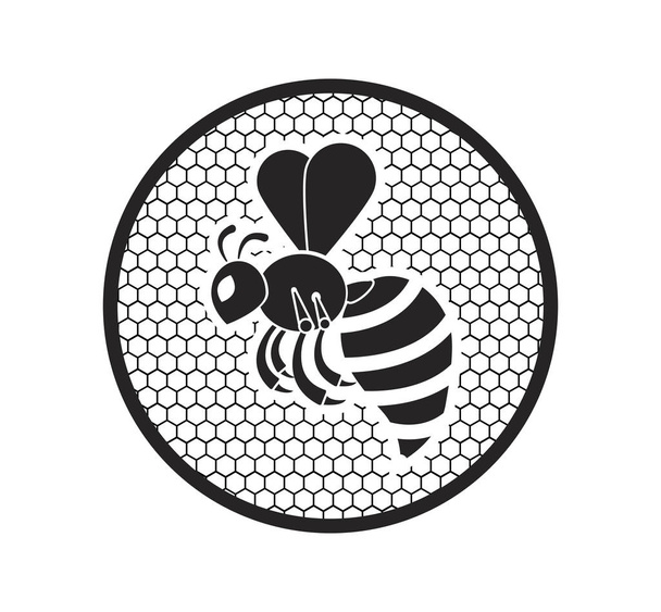 Honigbienen, süßer Honig, süßes Produkt, Vektorbild, flaches Design - Vektor, Bild