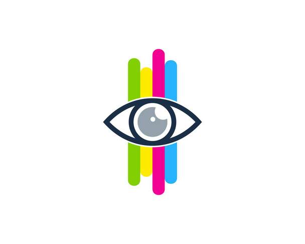 Σχέδιο εικονίδιο λογότυπο χρώμα ματιών - Διάνυσμα, εικόνα