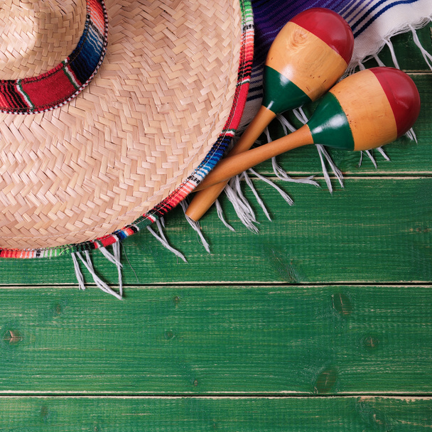 Mexico achtergrond mexicaanse sombrero cinco de mayo festival grens - Foto, afbeelding