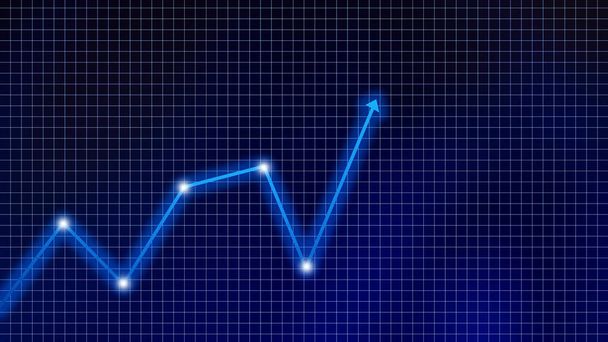 Stock market. Trading grafiek en grafiek in financiële bedrijfsinvesteringen of puls in medische concept op blauw. 3D-abstracte afbeelding achtergrond. - Foto, afbeelding