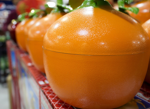 pomarańczowy kształcie pliki jar z ciasteczkami - Zdjęcie, obraz