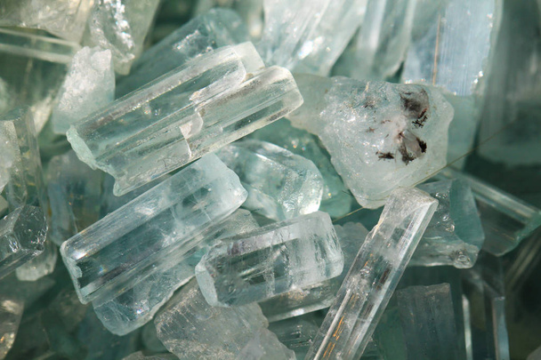 aquamarine mineral collection as very nice natural background - Photo, Image