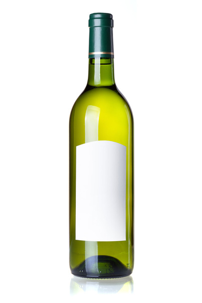 Vinho branco em garrafa verde
 - Foto, Imagem