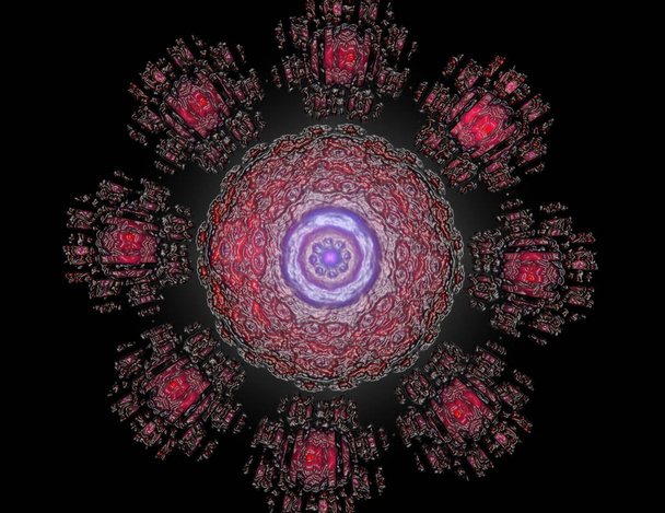 Spirale geometrica che cade a terra. Textura Frattale Colorata Astratta
 - Foto, immagini
