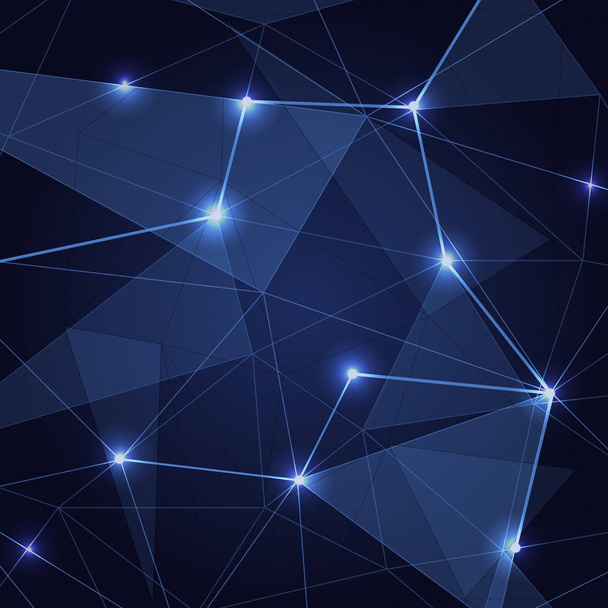Fondo de triángulo de poli baja azul abstracto, vector de stock
 - Vector, imagen