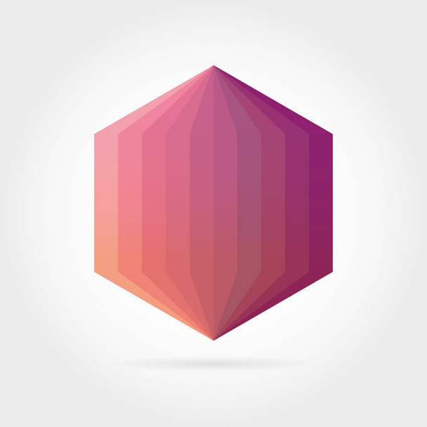Smooth color gradient hexagon icon logo. Vector illustration for your design project - Вектор, зображення